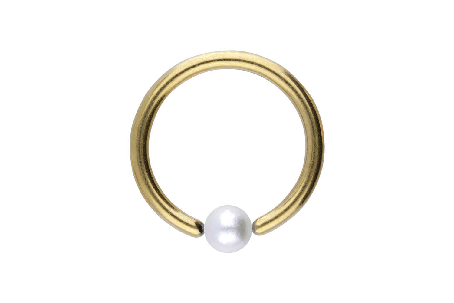 Chirurgenstahl Klemmkugelring Piercing SYNTHETISCHE PERLE